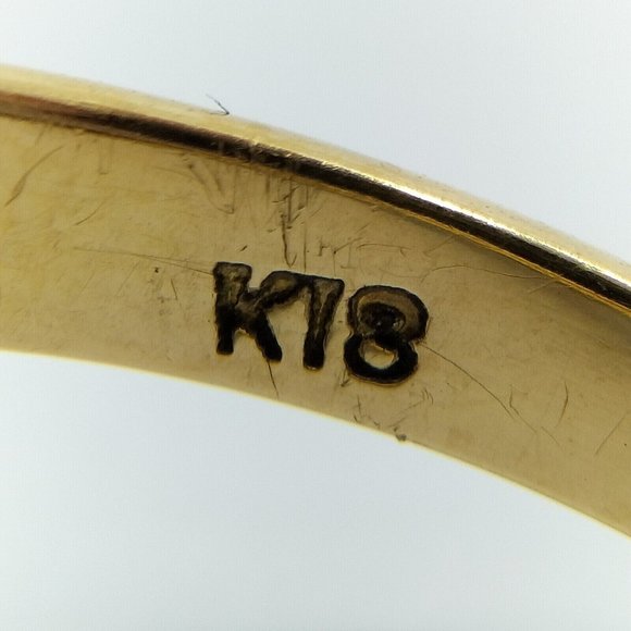 Cosmic Australian Black Opal Blue Ring 18K Gold Lightning Ridge Vintage 7 7/8 - Picture 7 of 13